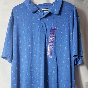PGA Tour Pro Series Men's Golf Polo XXL Short Sleeve All Over Print